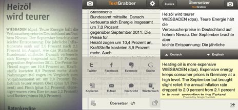 TextGrabber + Translator: Gute iPhone-Texterkennung zum Sonderpreis ...