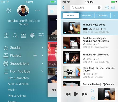 YouTube-Player FoxTube runderneuert und als neue App in Version 3 ...
