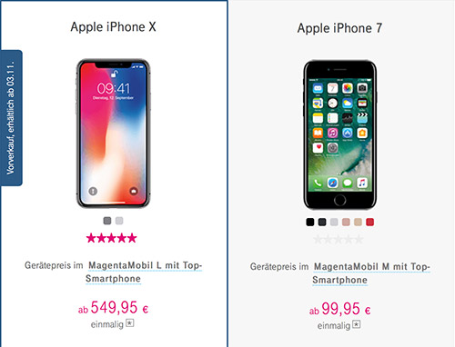 Bestellstart Für Das Iphone X Bei Telekom Vodafone Und O2 Iphone