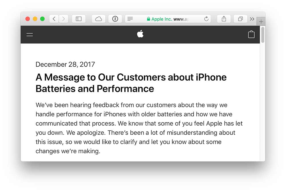 Offener Brief Apple Entschuldigt Sich Für Iphone Bremse Iphone