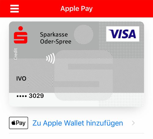 Apple Pay Sparkasse