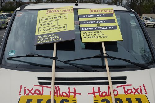 Taxi Demo Gegen Uber
