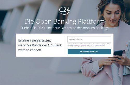 C24 Banking Webseite Ankuendigung
