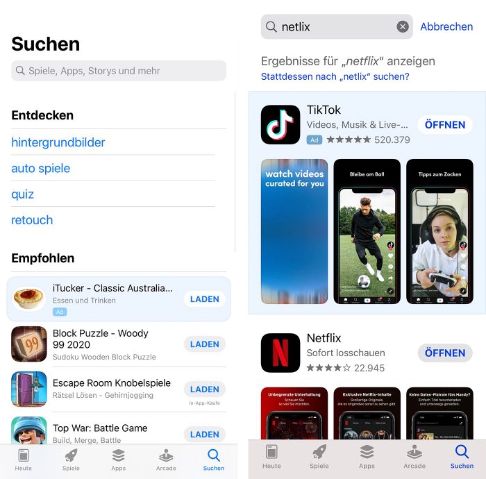 Apple Werbebanner Im App Store