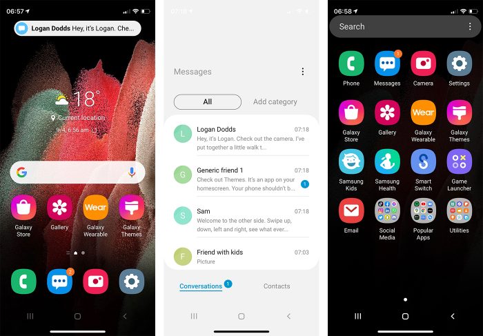 Samsung Itest App Screenshots