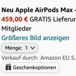 Airpods Max 459 Euro