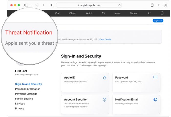 Apple Id Threat Notification 1400 Callout
