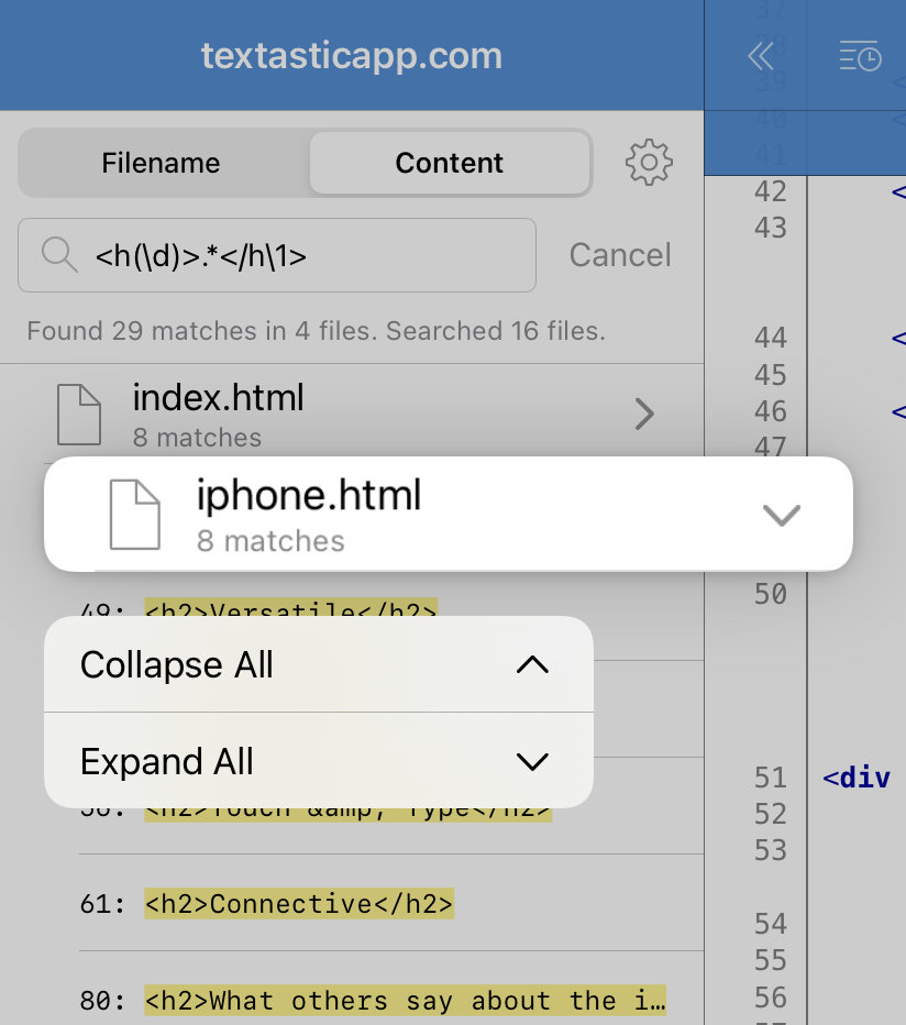File Content Search Results Context Menu | iphone-ticker.de