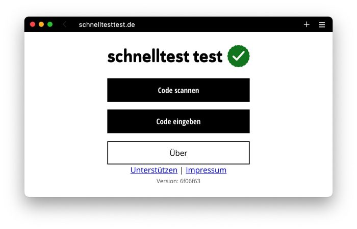 Schnelltest Test Web