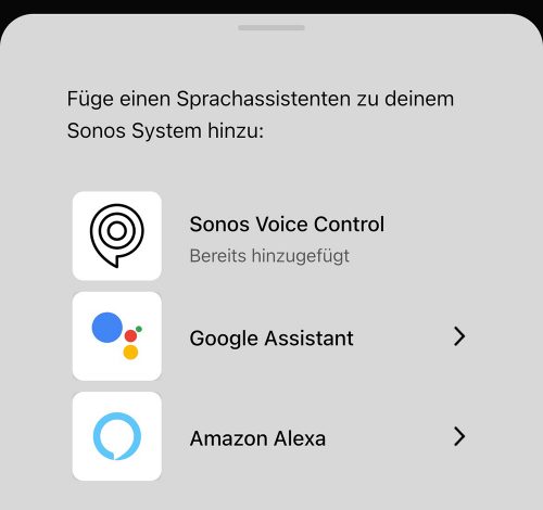 Sonos Voice Control Einrichten