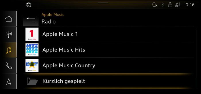 Apple Music Im Audi Screenshot