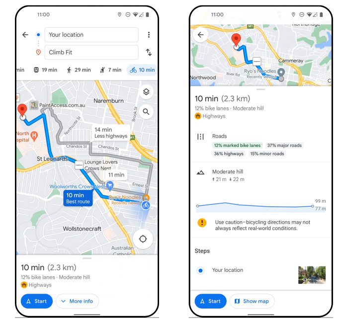 Google Maps Neue Fahrrad Routen
