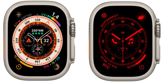 Apple Watch Ultra Wegweiser Zifferblatt