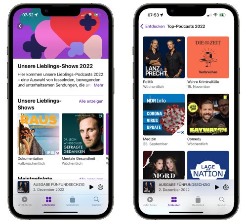 Apple Podcast Charts 2022