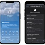 Apple Wetter App Mit Warnung Screenshots