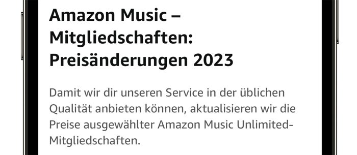 Amazon Music Neue Preise Februar 2023