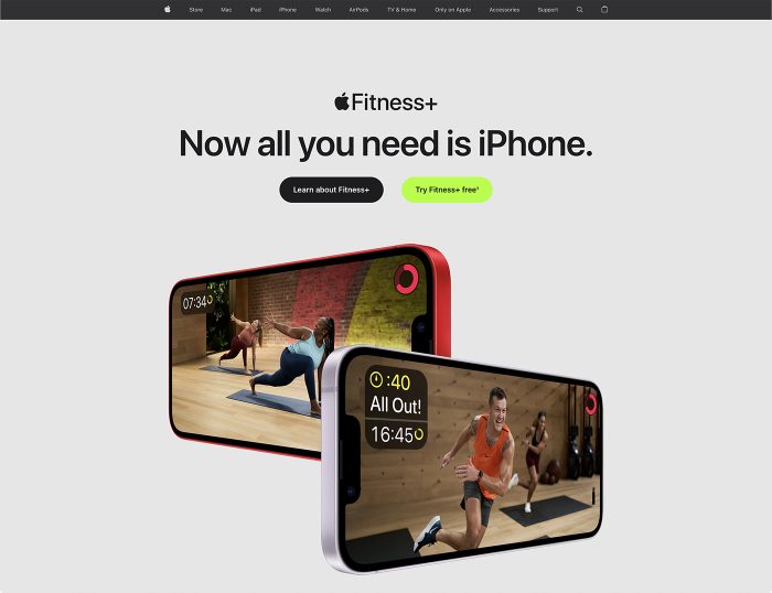 Fitness Plus Werbung Apple