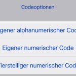 Codeoptionen Passcode Iphone