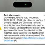 Test Warnung Cell Broadcast