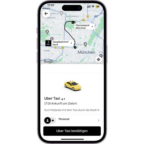 Uber Taxi Festpreis