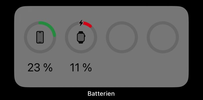 Apple Batterien Widget
