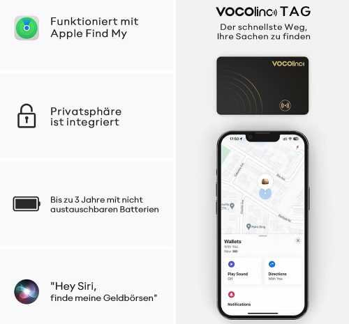 Vocolinc Wallet Tracker Funktionen