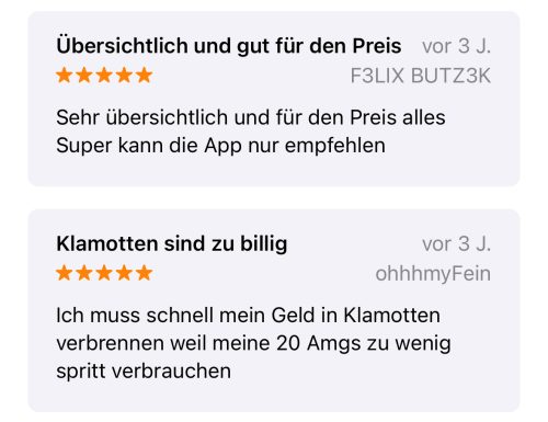 Bewertungen App Store
