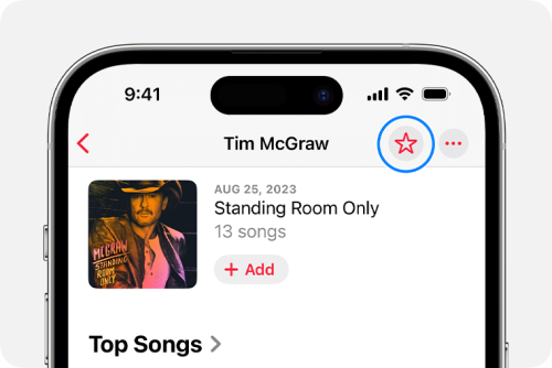 Ios 17 Iphone 14 Pro Music Search Artist Favorite Callout