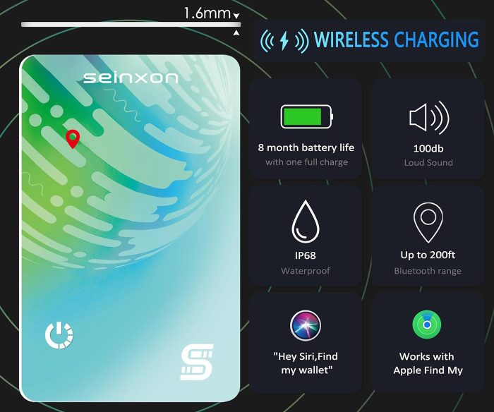 Seinxon Wallet Tracker Wireless Charging
