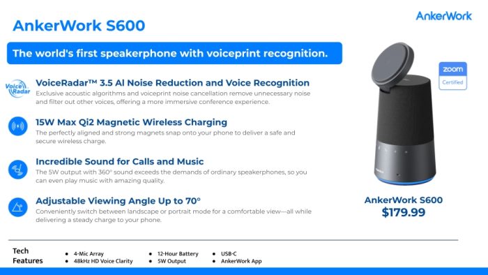 AnkerWork S600 OnePager