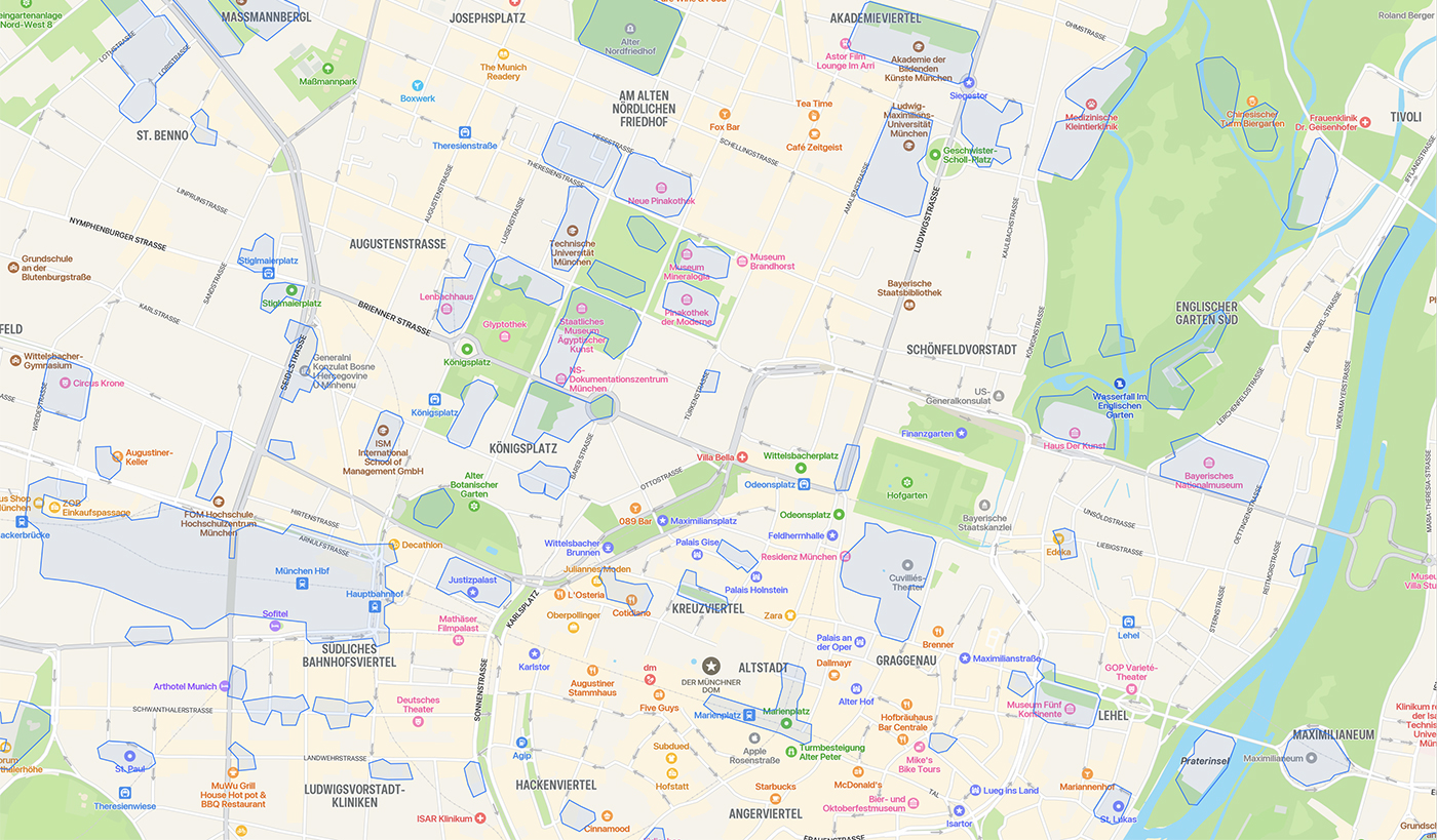 Apple Maps: Autos und Kamera-Rucksäcke wieder unterwegs