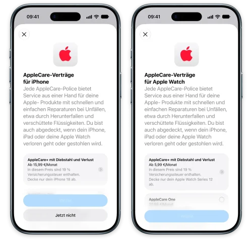 Apple Care Vertrag 2500