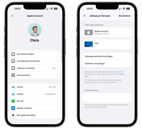 Apple Id Zahlungsmethode