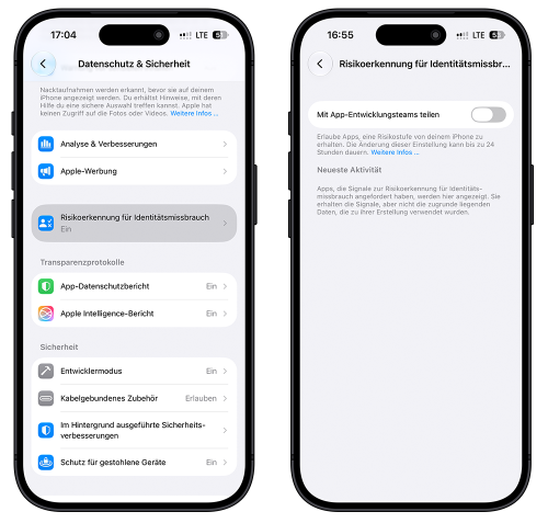 Ios 27 Riskoerkennung Betrug