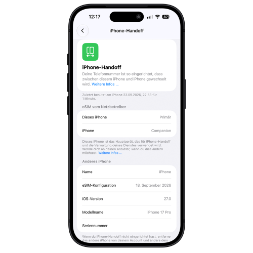 Iphone Handoff Einstellung