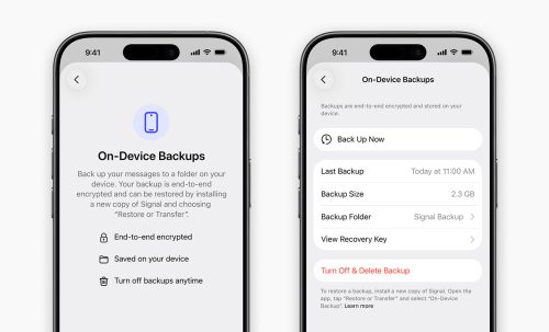 Signal Lokale Backups