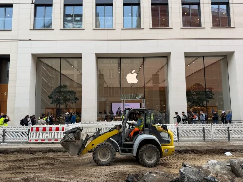 Baustelle vor dem Apple Store in Berlin Baustelle vor dem Apple Store in Berlin