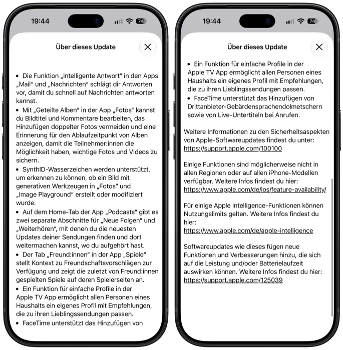 iOS 27.2: das ist das offizielle Changelog iOS 27.2: das ist das offizielle Changelog