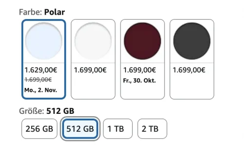 iPhone 18 Pro mit 512 GB: In Polar 70 jetzt Euro günstiger iPhone 18 Pro mit 512 GB: In Polar 70 jetzt Euro günstiger