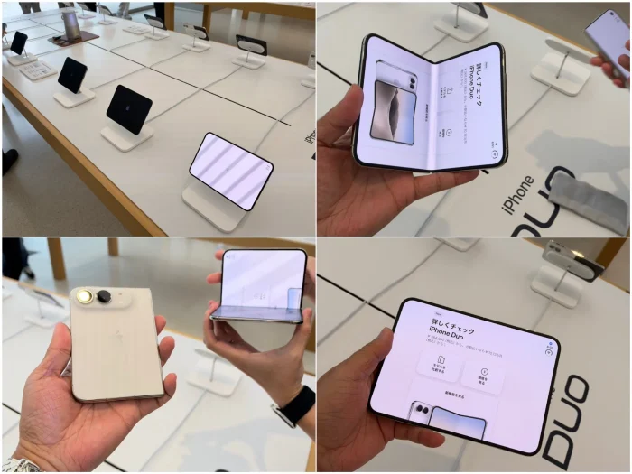 iPhone Duo Halterung im Apple Store iPhone Duo Halterung im Apple Store