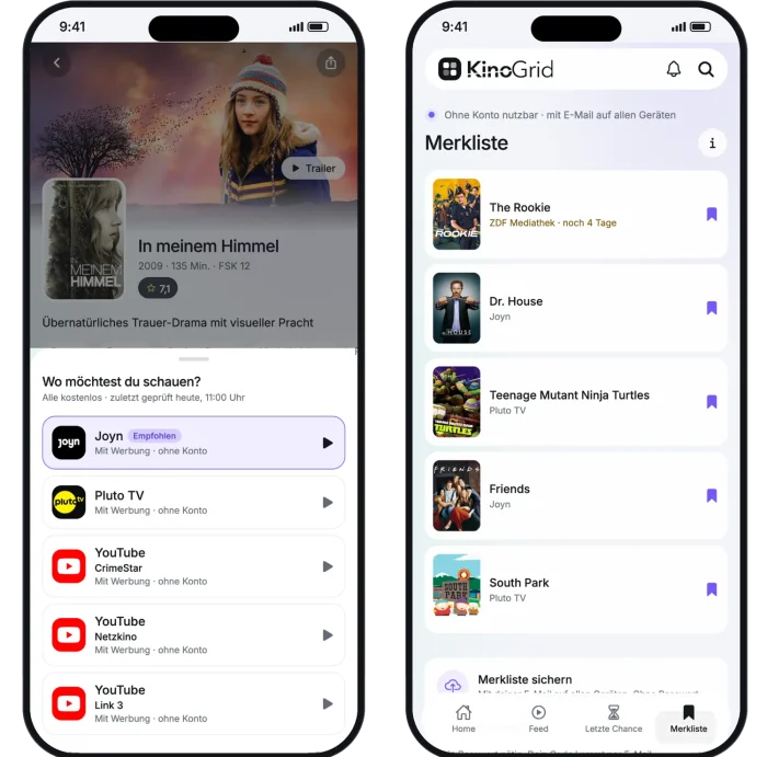 Ohne Konto Nutzbar? KinoGrid listet anbieter